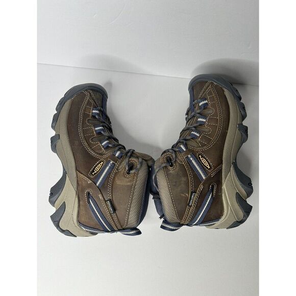 New KEEN Women's TARGHEE II MID Waterproof Hiking Boot, Goat/Crown Blue, Size 6 - Picture 6 of 11